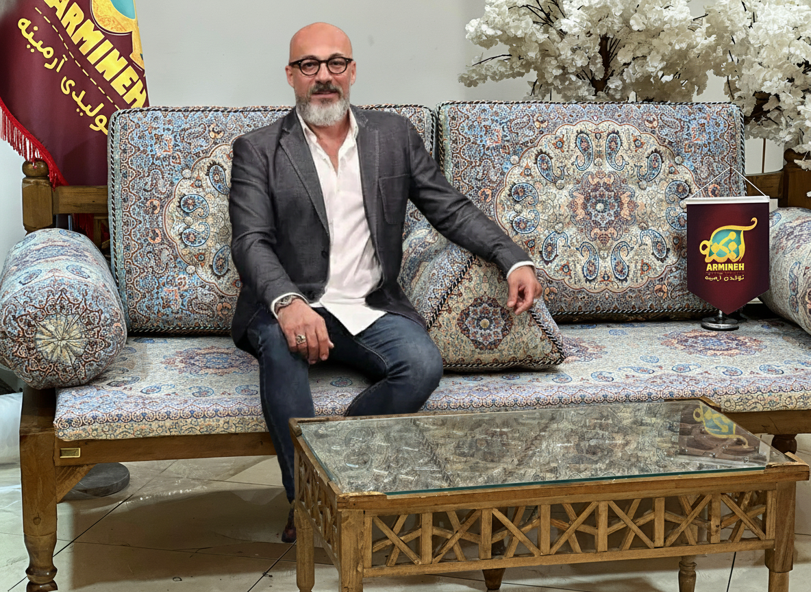 سرویس پشتی شاهنشین ترمه طلاکوب