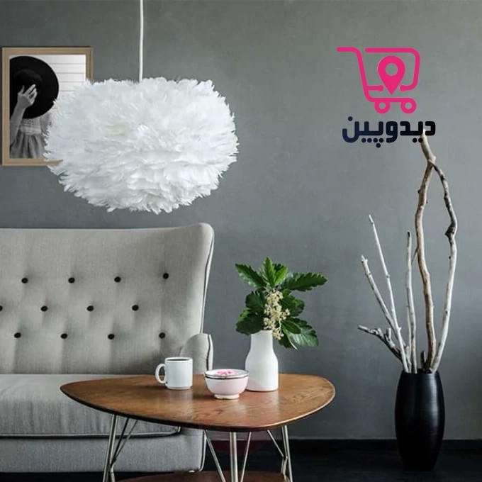 لوستر پر مدرن چراغ آویز پر