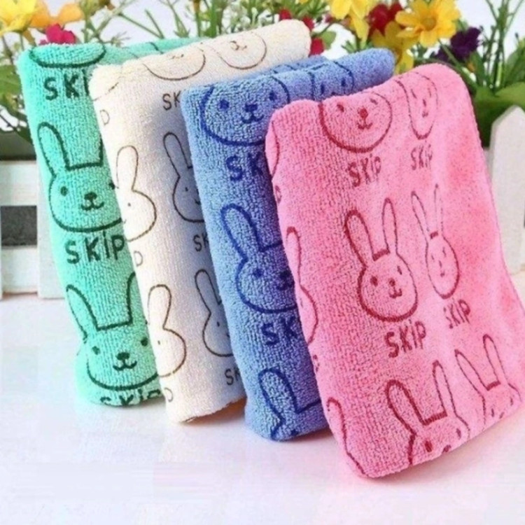 حوله دست و صورت میکروفایبر سایز 35×75 طرح خرگوشی