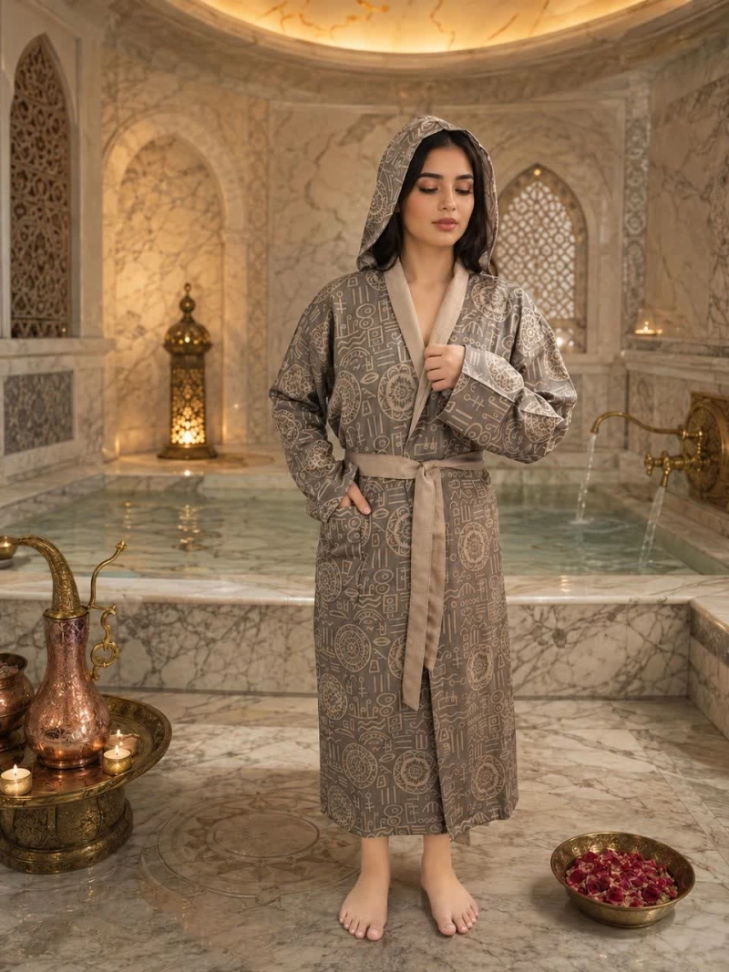 حوله تن پوش سوپر لاکچری سایز لارج L طرح رومی برند رضوانی